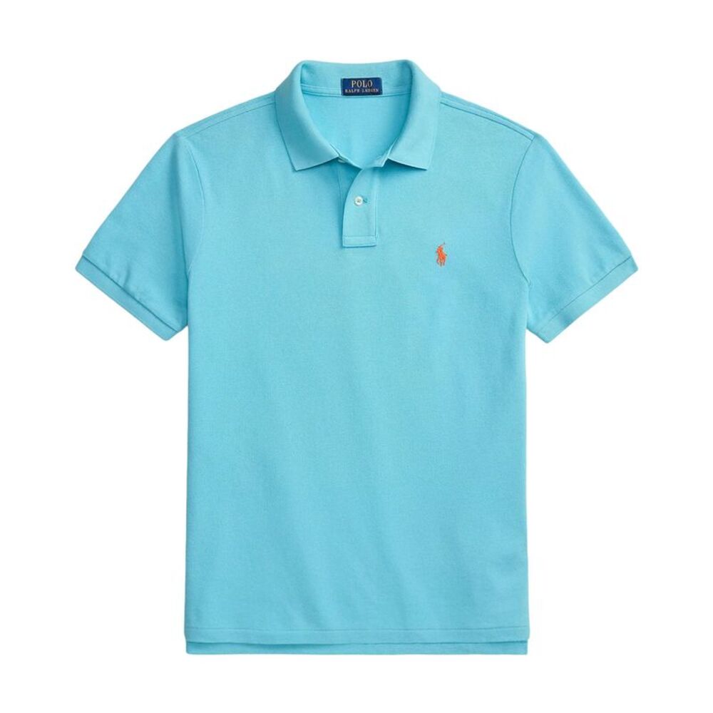 Polo Ralph Lauren Mens Cotton Custom Slim Fit Mesh Polo Shirt XL Turquoise - NWT